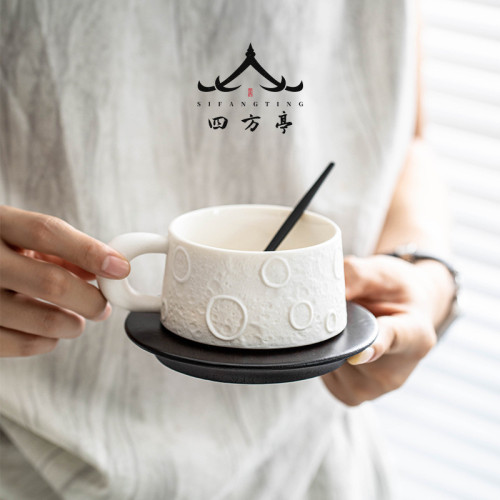咖啡盃茶盃高檔精致盃子陶瓷盃碟套裝馬克盃拿鉄輕奢拉花男士女士