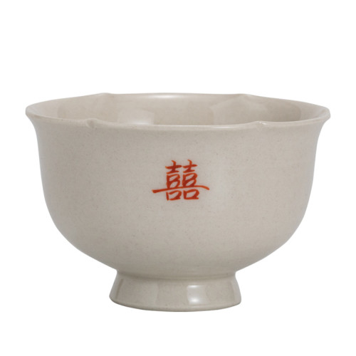 草木灰茶盃女主人盃功夫茶具一對情侶盃子喜字結婚禮物閨蜜對盃
