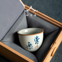 茶具手繪青花瓷茶盃品茗盃景德鎮主人盃陶瓷茶碗茶盞手工高檔