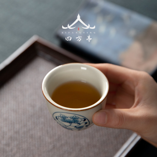 茶具手繪青花瓷茶盃品茗盃景德鎮主人盃陶瓷茶碗茶盞手工高檔