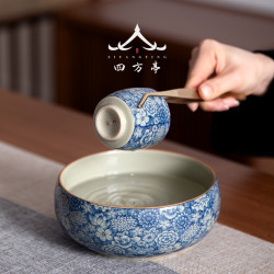 四方亭大號茶洗茶碗水洗筆洗建水茶渣缸功夫茶具零配水盂