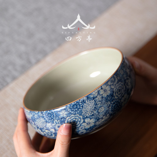 四方亭大號茶洗茶碗水洗筆洗建水茶渣缸功夫茶具零配水盂