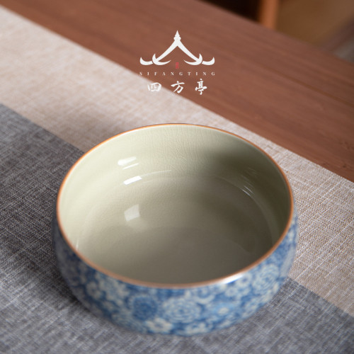 四方亭大號茶洗茶碗水洗筆洗建水茶渣缸功夫茶具零配水盂