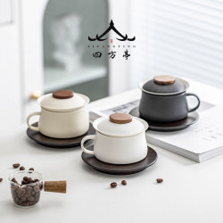 北歐咖啡盃陶瓷盃子下午茶歐式茶盃馬克盃辦公室高檔輕奢盃碟套裝