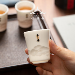 陶瓷茶盃茶具羊脂玉功夫品茗盃主人盃單盃家用德化白瓷茶碗茶盞