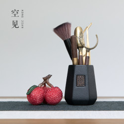 茶具用品茶道六君子配件6件套裝銅茶夾茶刀泡茶專用工具大全