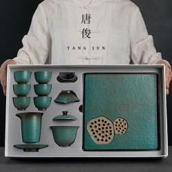 四方亭日式提梁壺茶具套裝防燙側把壺陶瓷家用輕奢功夫茶具小套
