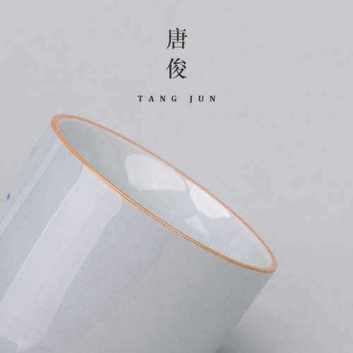 四方亭景德鎮手繪主人盃茶盃陶瓷盃子品茗盃功夫茶具釉下彩手工