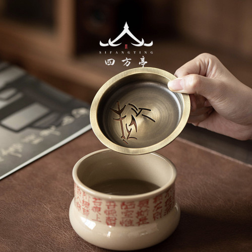 茶洗帶蓋建水大號家用茶缸水盂陶瓷高端茶道茶藝乾泡水缸茶渣水洗