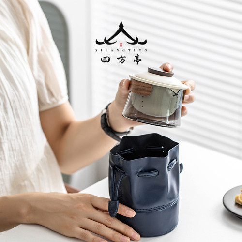 泡茶盃便攜式旅行功夫茶具套裝快客盃茶壺一人簡易陶瓷蓋碗個人