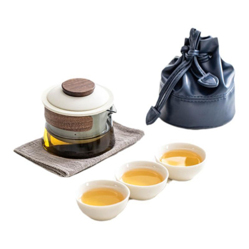 泡茶盃便攜式旅行功夫茶具套裝快客盃茶壺一人簡易陶瓷蓋碗個人