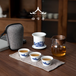 旅行茶具快客便攜式戶外個人專用一人簡易泡茶套裝功夫茶盃隨身