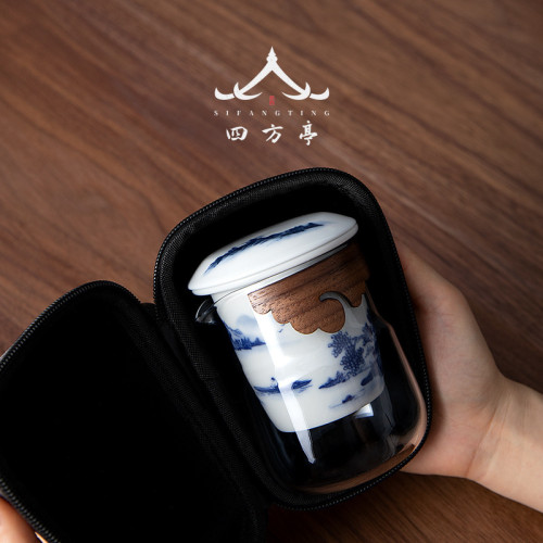 旅行茶具快客便攜式戶外個人專用一人簡易泡茶套裝功夫茶盃隨身