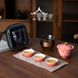 旅行茶具個人專用女士簡易便攜包泡茶壺精致下午茶一壺三盃家用