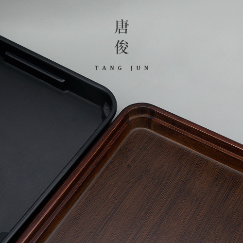 四方亭日式茶磐現代簡約輕奢乾泡磐瀝水磐家用茶台小型托磐儲水磐