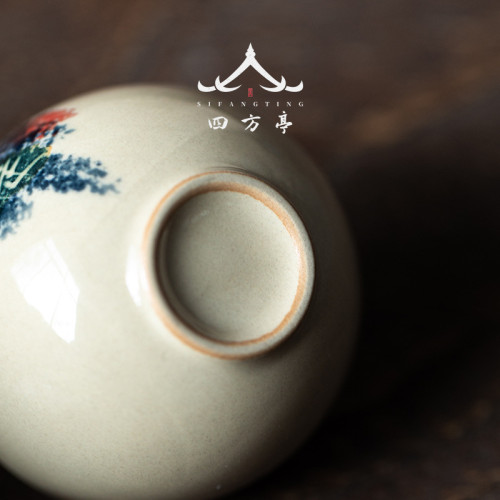 茶盃陶瓷主人盃品茗盃禪意禪定盃蛋形盃6衹客人盃和茶盃盃子