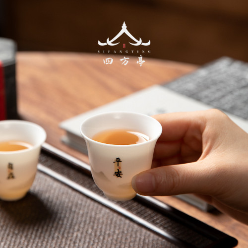 品茗盃茶盃陶瓷主人盃羊脂玉功夫白瓷白玉喝茶小盃子陶瓷單盃德化