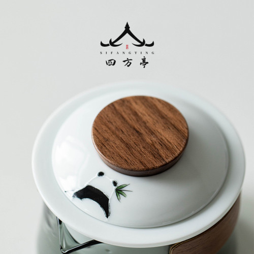 快客盃旅行茶具套裝便攜式功夫茶盃一人熊貓泡茶盃茶壺個人專用