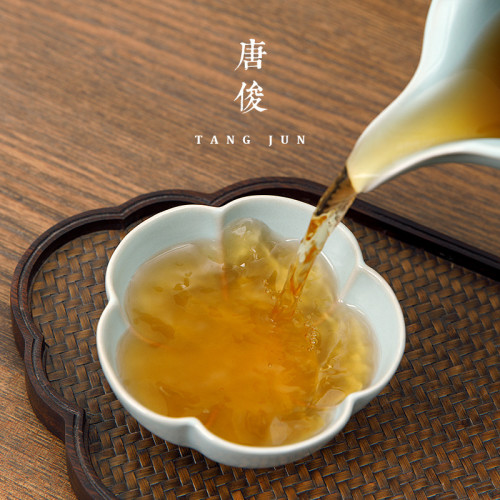 汝窰茶盃開片品茗盃功夫茶具盃子花瓣大號女士花朵主人盃雕刻