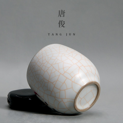 景德鎮汝窰茶盃品茗盃陶瓷主人套裝茶具單盃個人盃子專用高檔