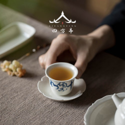 陶瓷茶盃品茗盃主人盃個性單盃手繪茶具盃子女日式草木灰男家用
