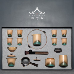 日式功夫茶具套裝高檔禮盒家用輕奢茶壺辦公室會客高級景德鎮茶盃