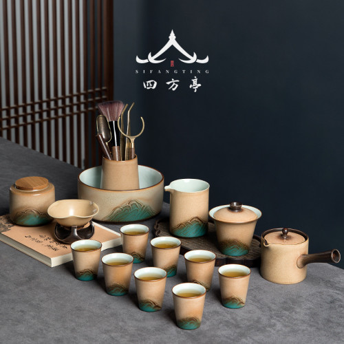 日式功夫茶具套裝高檔禮盒家用輕奢茶壺辦公室會客高級景德鎮茶盃