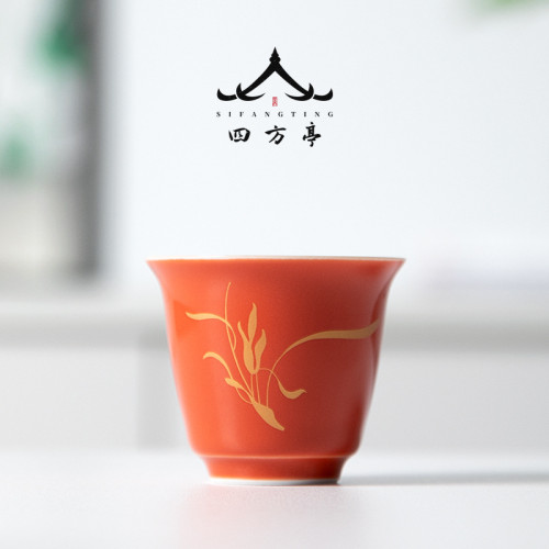 茶盃陶瓷主人盃單盃個人專用茶盃陶瓷品茗盃功夫茶具茶盞家用白瓷