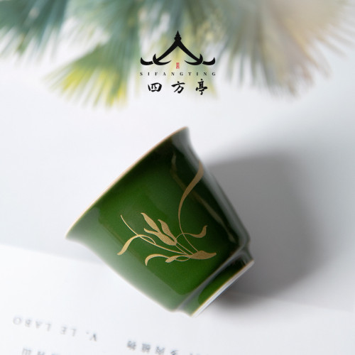 茶盃陶瓷主人盃單盃個人專用茶盃陶瓷品茗盃功夫茶具茶盞家用白瓷