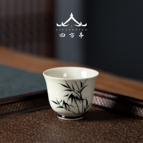 景德鎮手繪功夫茶盃套裝品茗盃陶瓷中式小盃子喝茶主人盃茶具單盃