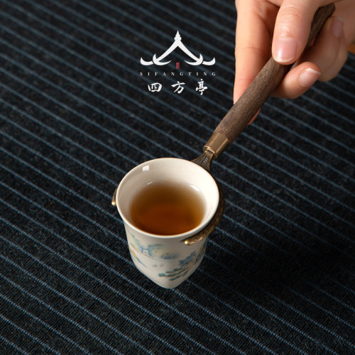 茶道六君子黑檀木功夫茶具零配件6君子大全套裝茶夾茶勺茶匙茶針