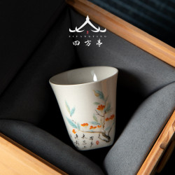 草木灰茶盃倣古家用小品茗盃陶瓷單盃復古功夫茶具喝茶客人盃套裝