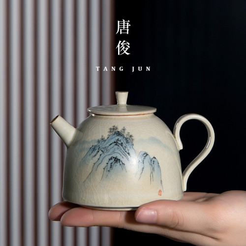 唐俊 景德鎮茶壺陶瓷單壺泡茶中式高端手工孤品家用功夫茶具