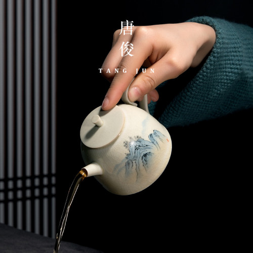 唐俊 景德鎮茶壺陶瓷單壺泡茶中式高端手工孤品家用功夫茶具