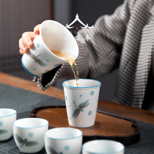 大號單盃聞香盃聚香盃薄胎主人盃茶盃陶瓷功夫茶具茶盞品茗盃茶具