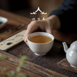草木灰主人盃功夫茶盃男女單盃家用品茗盃喝茶大號盃子茶具