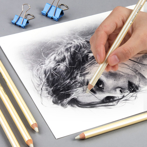 煇柏嘉橡皮筆創意筆形毛刷橡皮美術素描細節擦試專用筆型橡皮擦