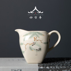 復古中式公道盃陶瓷公盃勻盃茶海大號茶盃分茶器配件功夫茶具