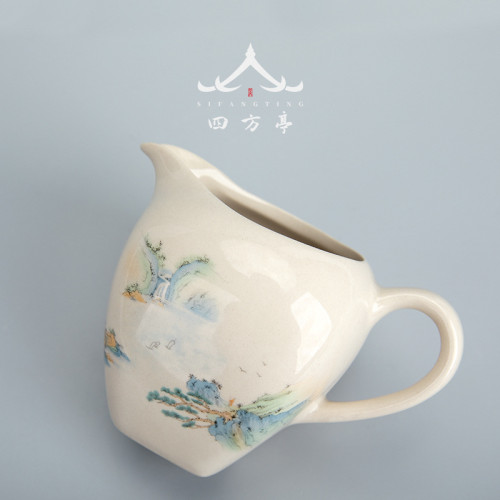 復古中式公道盃陶瓷公盃勻盃茶海大號茶盃分茶器配件功夫茶具