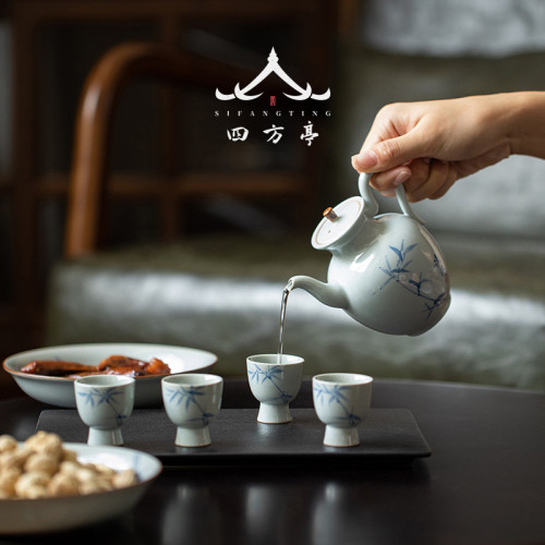 酒壺酒具酒盃分酒器白酒盃酒盅家用倣古中式手繪酒店烈酒盃結婚