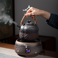 四方亭 電陶爐煮茶壺提梁壺煎茶養生壺泡茶壺家用燒水壺防燙茶器