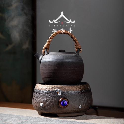 四方亭 電陶爐煮茶壺提梁壺煎茶養生壺泡茶壺家用燒水壺防燙茶器