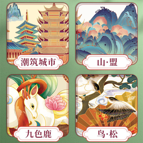 五寶文創膠帶手帳diy古風學生可愛卡通印花貼紙pet套裝和紙封口貼
