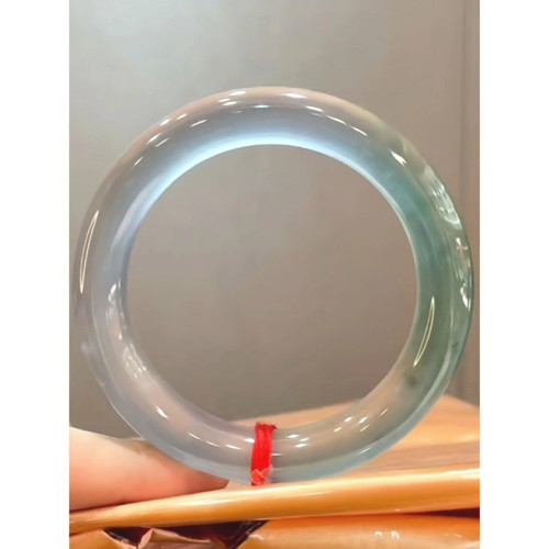 天然緬甸老坑冰種翡翠玉手鐲女高冰飄花圓條水潤翡翠手鐲送禮批髮