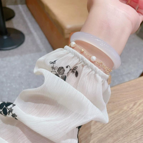 白月光玉髓瑪瑙手鐲少女款輕奢小衆冰種叮噹鐲子瑪瑙手鐲禮物年輕