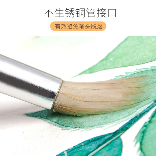 羊毛水彩筆勾線描邊筆刷diy美術畫畫水粉顔料6支尖頭羊毫畫筆套裝