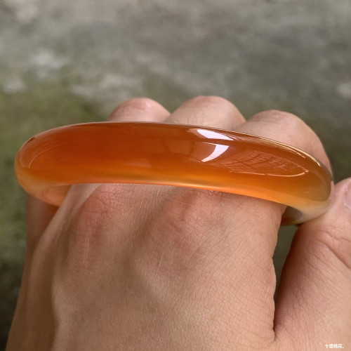 天然原鑛馬達加斯加瑪瑙玉髓手鐲首飾品女款半山半水黃瑪瑙鐲子女