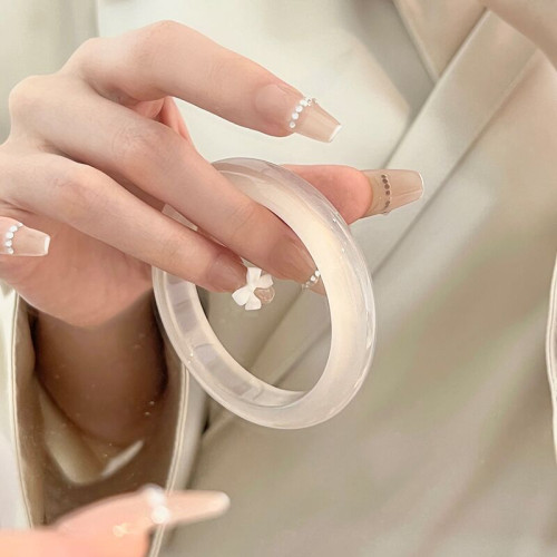 天然瑪瑙手鐲玉鐲白月光鐲子女款玉鐲玉石冰透玉髓荔枝凍瑪瑙手鐲