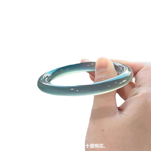 熱賣庫裡藍瑪瑙玉髓手鐲高冰禮物飾品手鐲馬達加斯加熱賣荔枝玉鐲