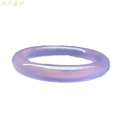 天然紫瑪瑙手鐲女款圓條瑪瑙紫羅蘭飽滿冰透玉髓瑪瑙手鐲甜美送禮